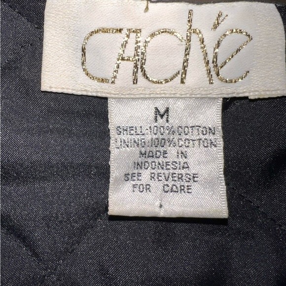 Vintage Cache Beaded Vest Medium Faux Leather Trim Ties Earth Tones Retro - Picture 3 of 13